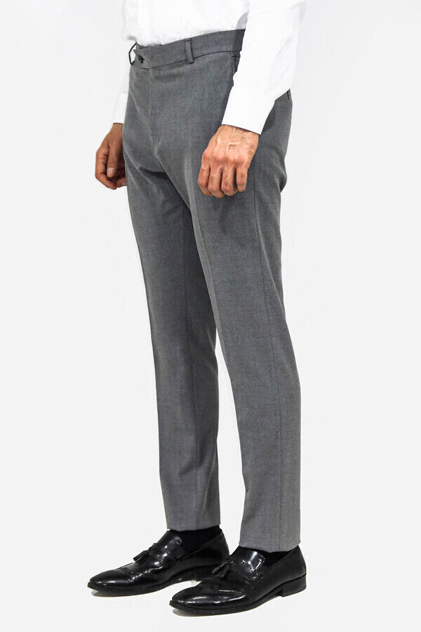 WSS Plain Grey Men Dress Pants  - Cannes