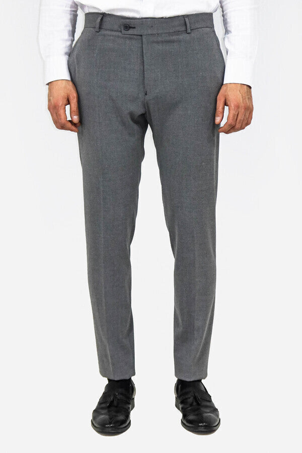 WSS Plain Grey Men Dress Pants  - Cannes