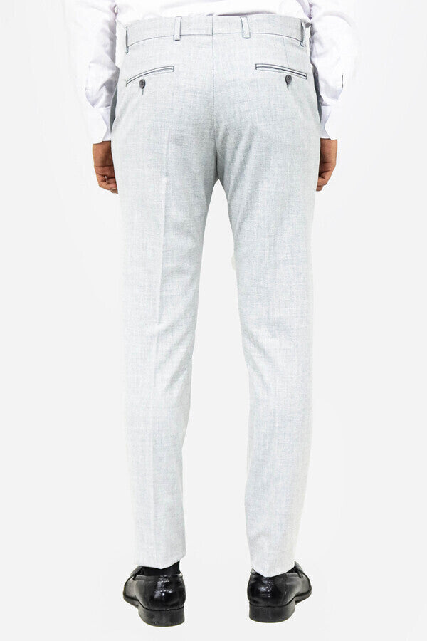 WSS Plain Light Grey Men Dress Pants  - Urmston