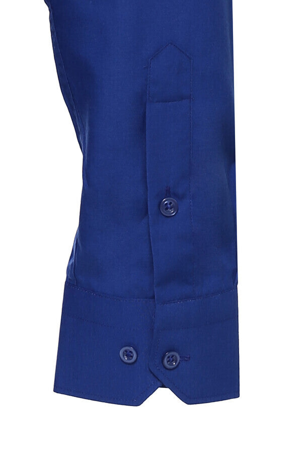 WSS Plain Long Sleeves Indigo Blue Men Shirt  - Mechelen-aan-de-Maas