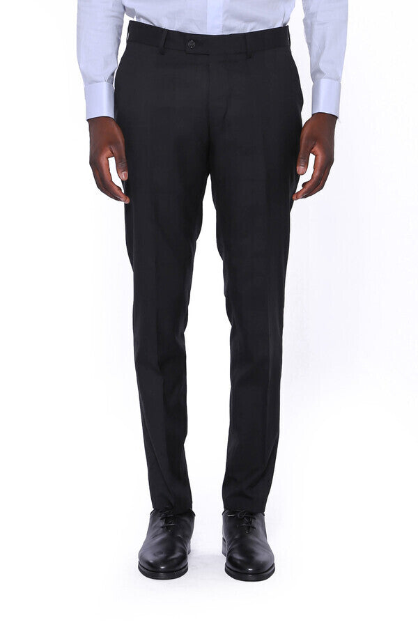 WSS Plain Men Black Pants  - Tecoanapa