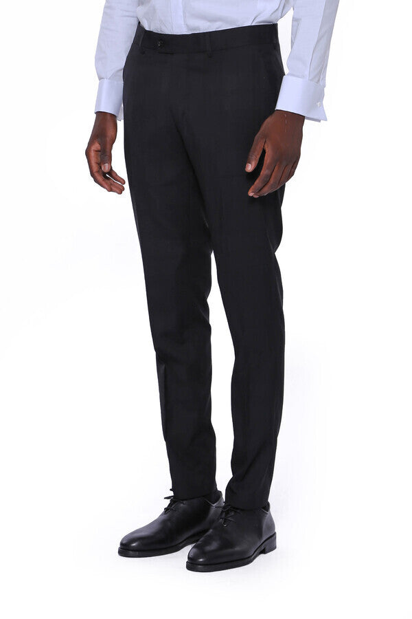 WSS Plain Men Black Pants  - Tecoanapa