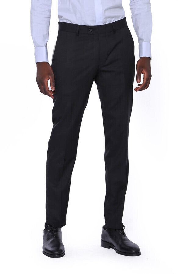 WSS Plain Men Black Pants  - Tecoanapa