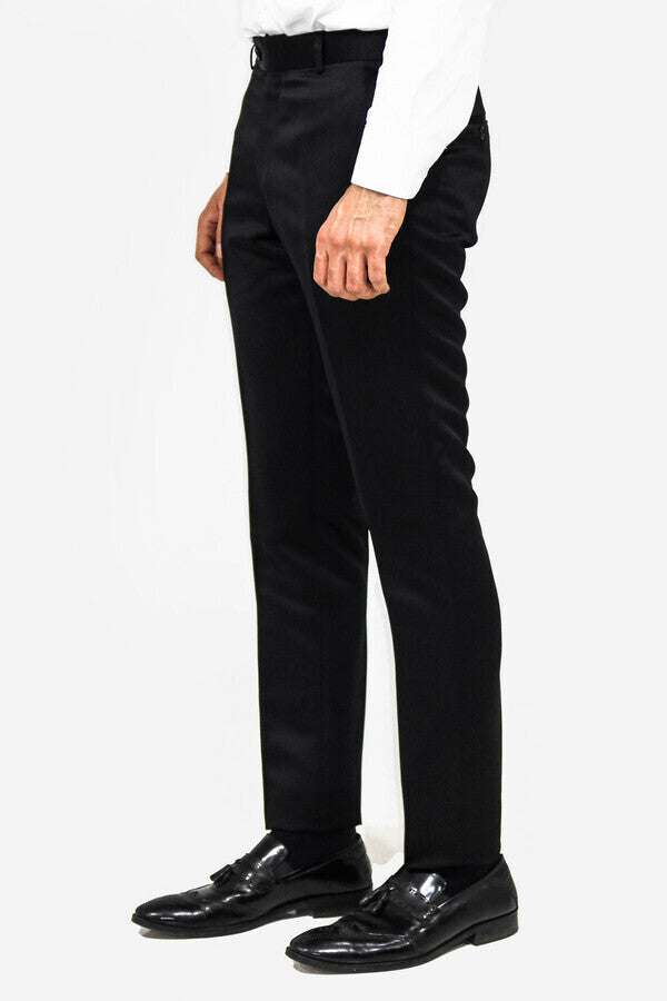 WSS Plain Men Black Pants  - Tecoanapa
