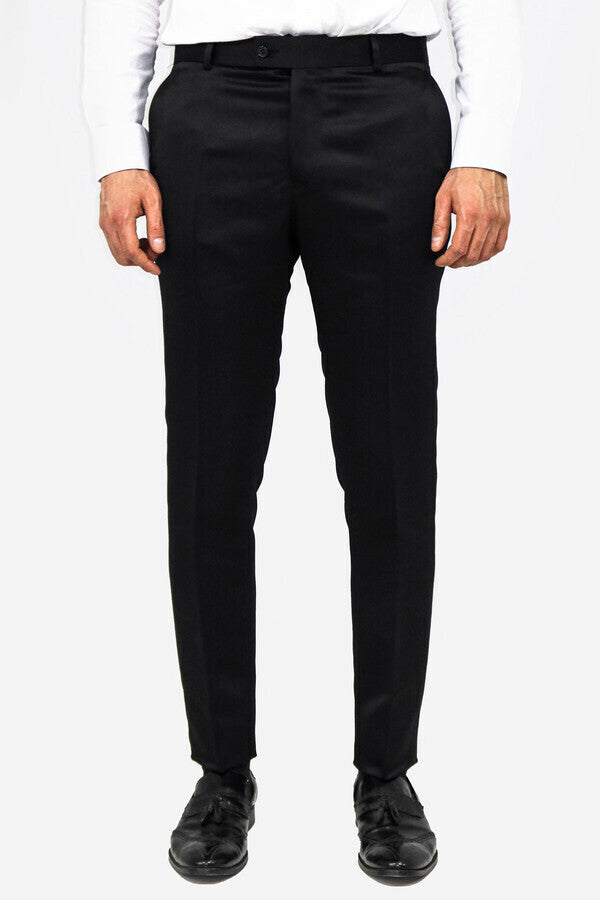 WSS Plain Men Black Pants  - Tecoanapa