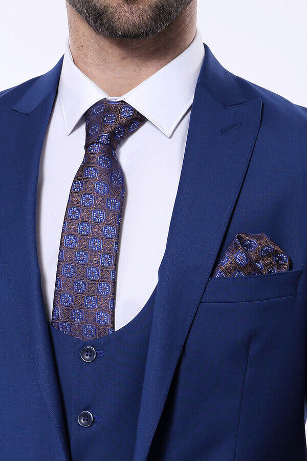 WSS Plain Navy Vested Suit  - Singen
