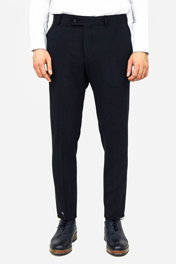 WSS Plain Navy Blue Men Dress Pants  - Kentwood