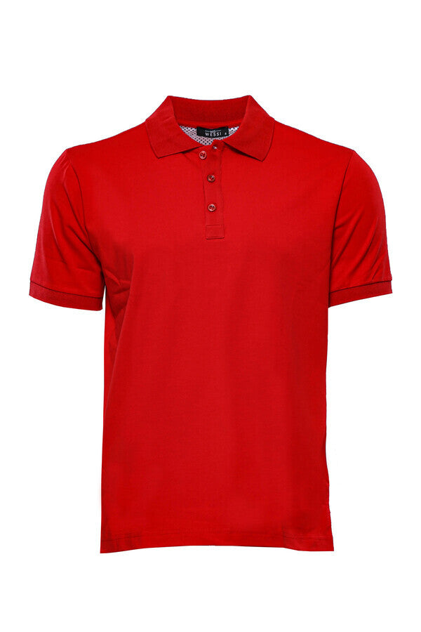 WSS Plain Red Polo Collar T-Shirt  - Waxahachie