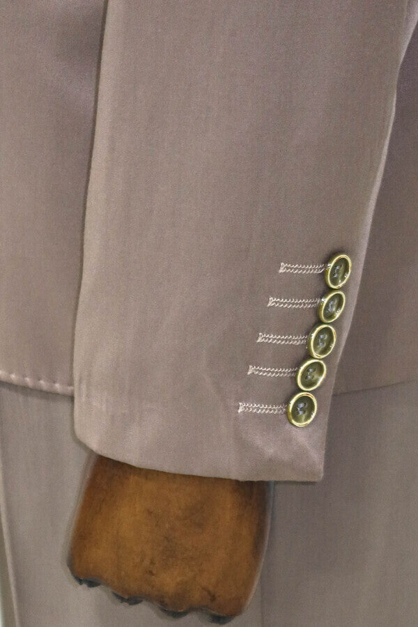 WSS Plain Vested Light Brown Men Suit  - El Ejido