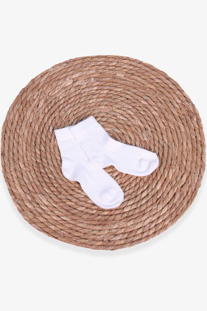 BRE Platinum Girl Child Socket Socks Openwork 3-7 Years, White - Alhaurín de la Torre