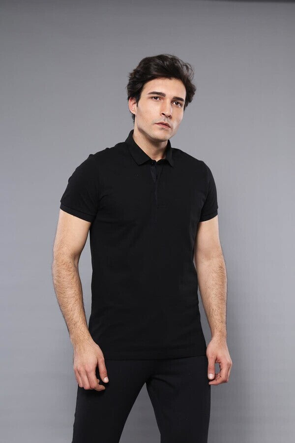تي شيرت WSS Polo عادي أسود - Singen