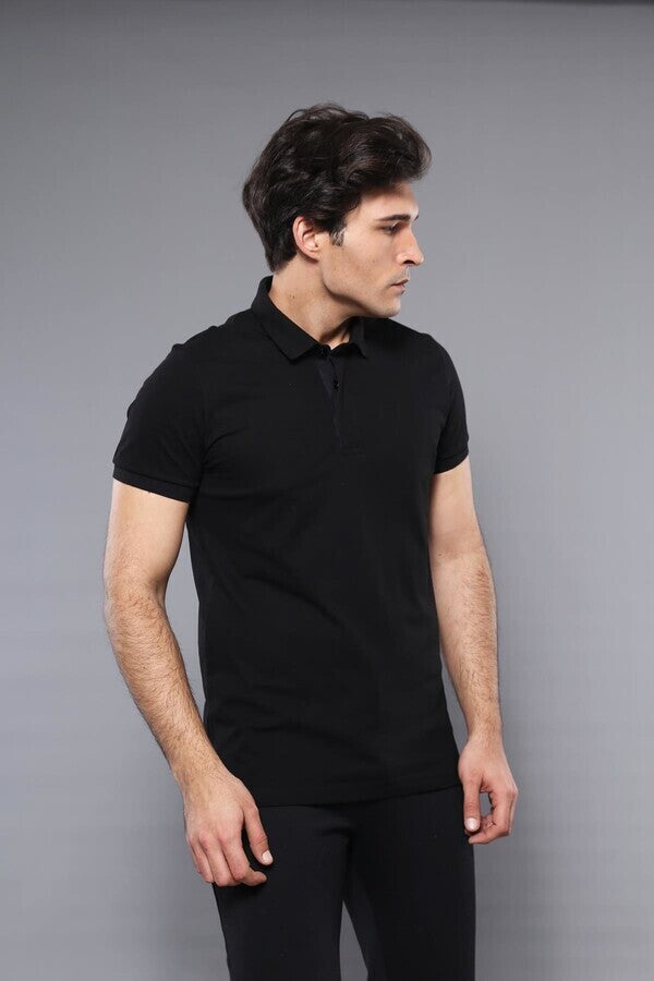تي شيرت WSS Polo عادي أسود - Singen