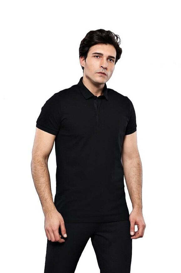 تي شيرت WSS Polo عادي أسود - Singen