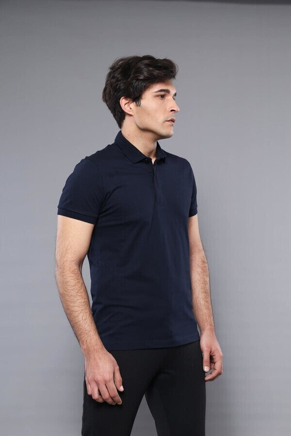 WSS Polo Plain Navy Blue T-Shirt  - Olympia