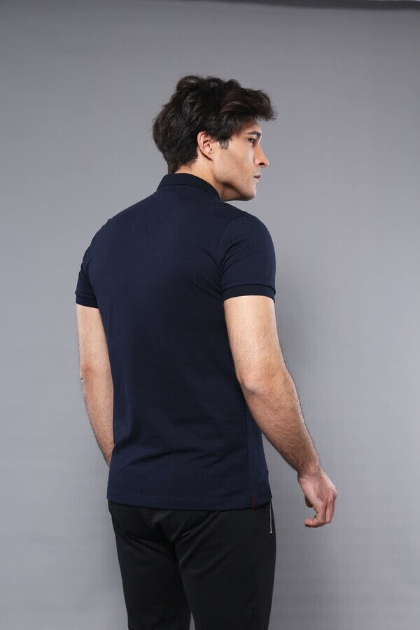 WSS Polo Plain Navy Blue T-Shirt  - Olympia