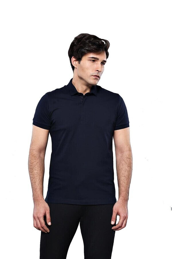 WSS Polo Plain Navy Blue T-Shirt  - Olympia