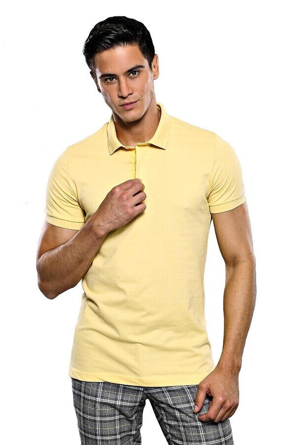 WSS Polo Plain Yellow T-Shirt  - Ciudad de Huajuapam de León