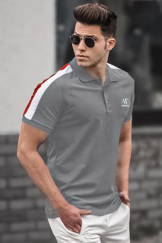 MDX Smoke Striped Polo Neck Men's T-shirt 5215 - Dublin