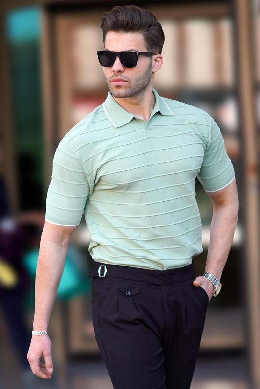 MDX Mint Green Polo Neck Men's T-shirt 6894 - Tamazunchale