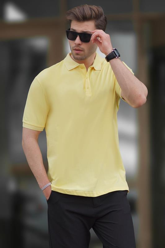 MDX Yellow Overfit Short Sleeve Polo Neck Men's T-Shirt 7029 - Auckland