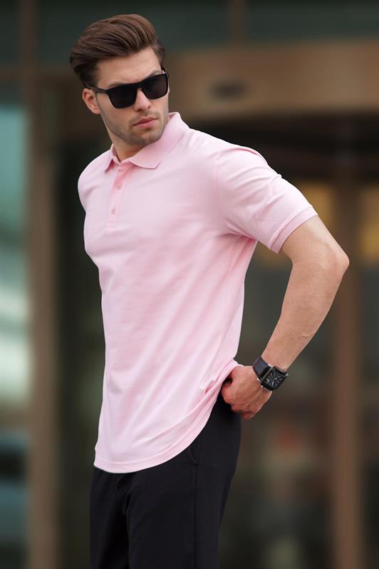 MDX Pink Overfit Short Sleeve Polo Neck Men's T-Shirt 7029 - Rockford