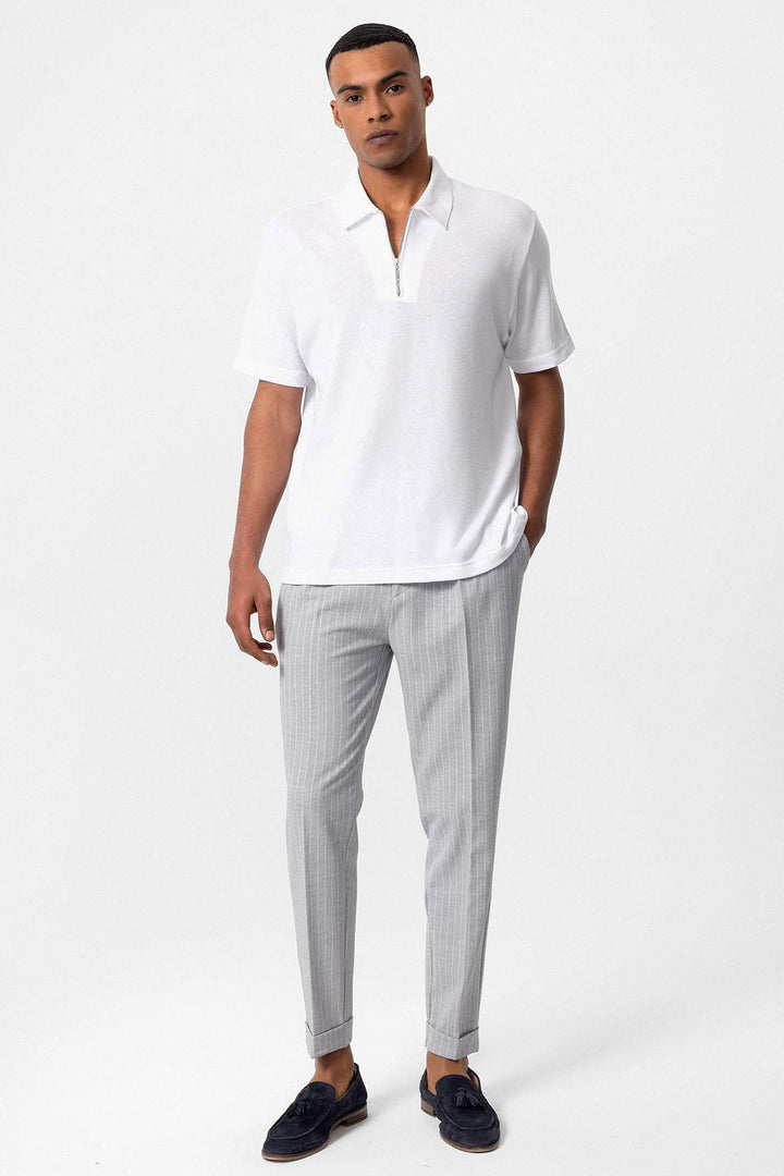 ANT Polo Neck Zippered Men's T-Shirt - Tultepec