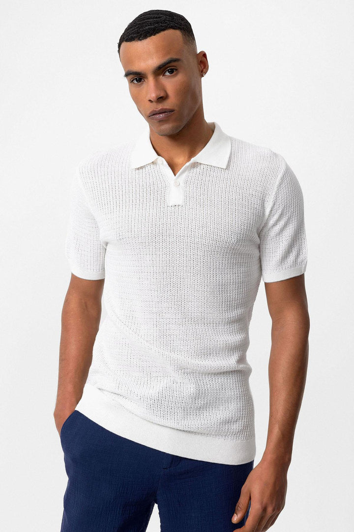 ANT Polo Neck Knitted Men's Knitwear T-Shirt - Jerez de la Frontera