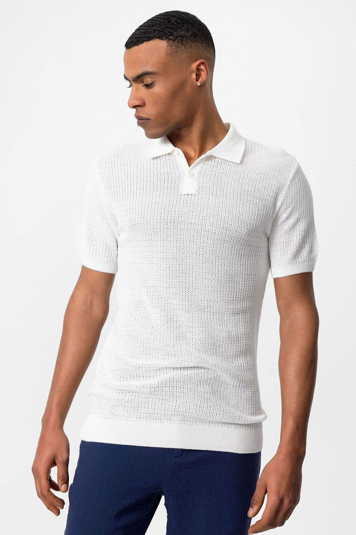 ANT Polo Neck Knitted Men's Knitwear T-Shirt - Jerez de la Frontera