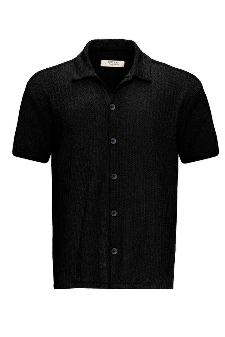 ANT Polo Neck Knitted Short Sleeve Men's Shirt - Rochester