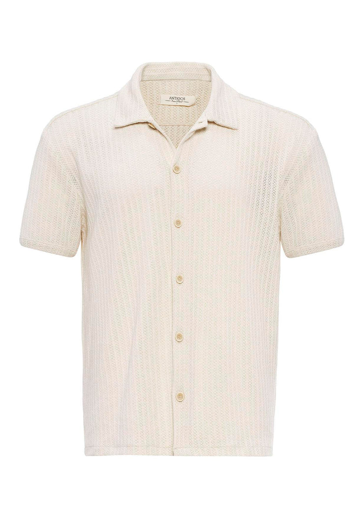 ANT Polo Neck Knitted Short Sleeve Men's Shirt - Glenrothes