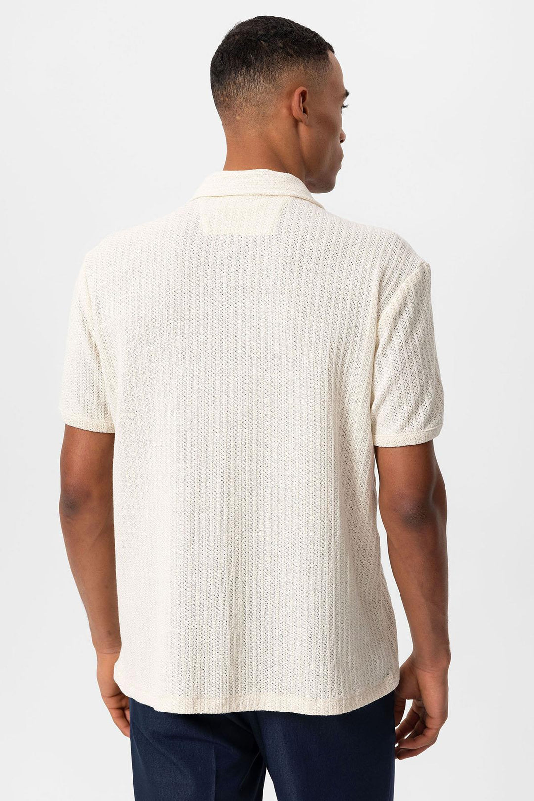 ANT Polo Neck Knitted Short Sleeve Men's Shirt - Glenrothes