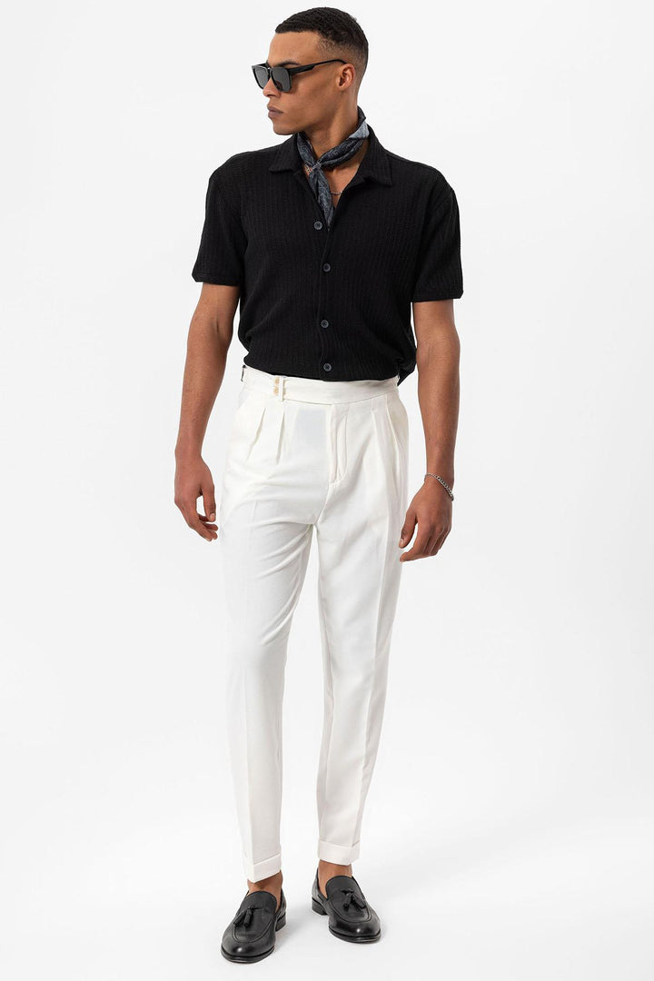 ANT Polo Neck Knitted Short Sleeve Men's Shirt - Rochester