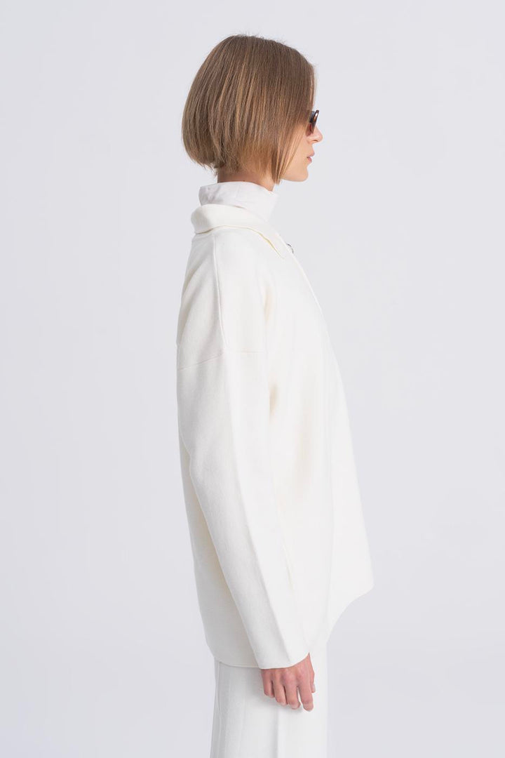 BSL Women Polo Neck Oversize Knitwear Sweater - Lleida