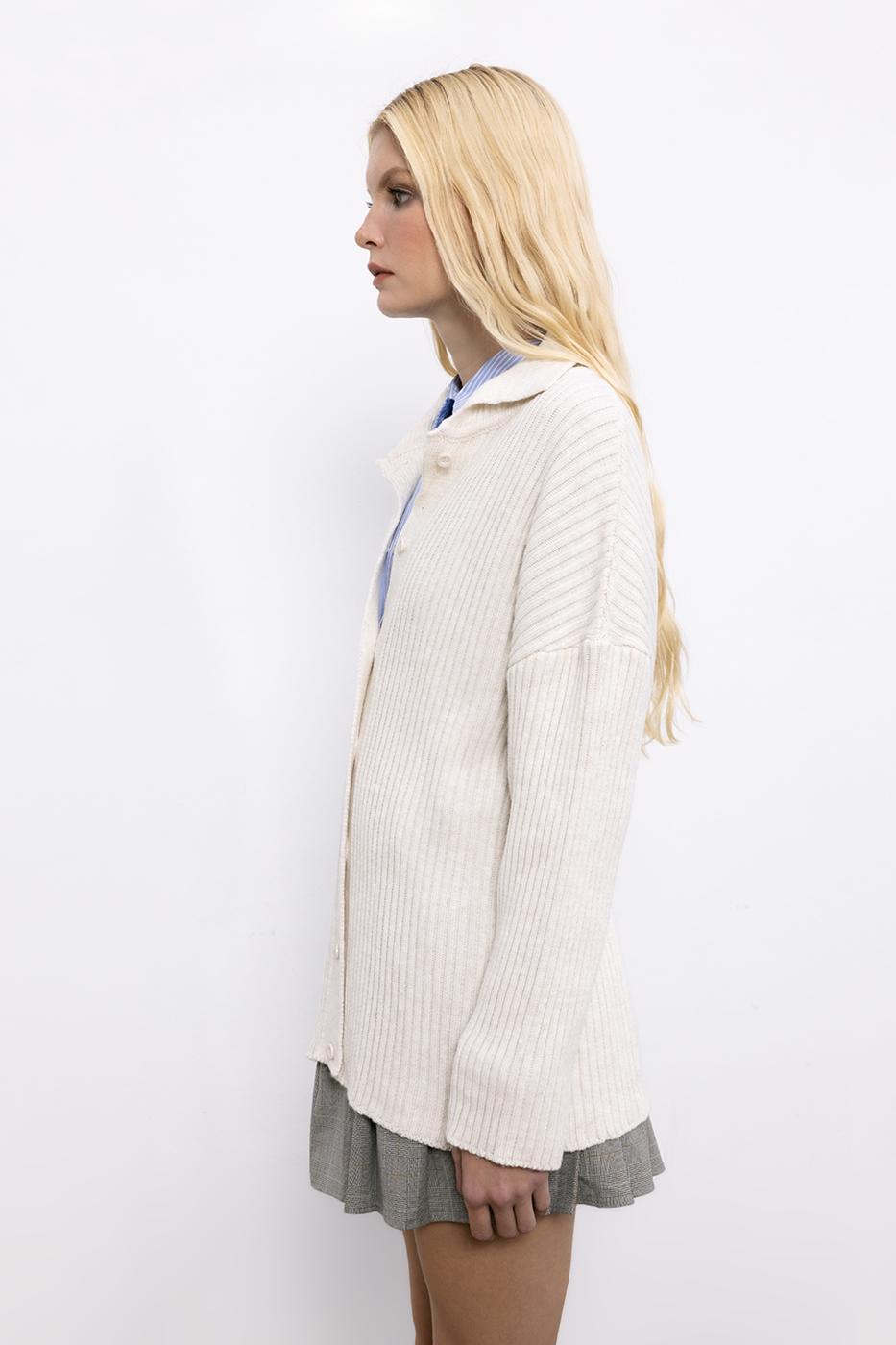 BSL Women Polo Neck Knitwear Cardigan - Berkeley