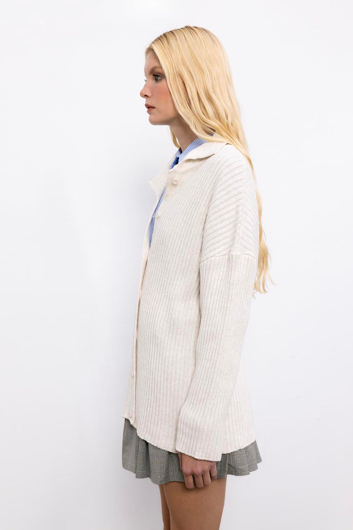 BSL Women Polo Neck Knitwear Cardigan - Berkeley
