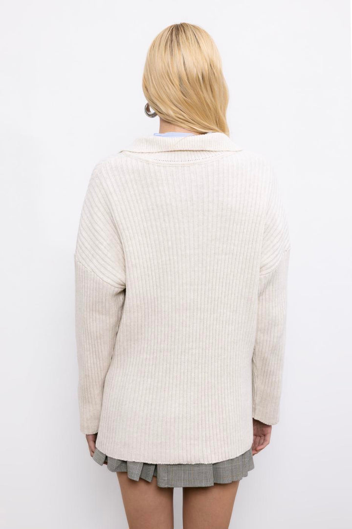 BSL Women Polo Neck Knitwear Cardigan - Berkeley
