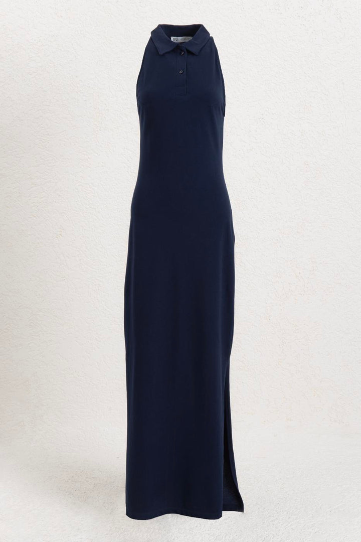 BSL Women Polo Collar Maxi Pique Dress - Lauderhill