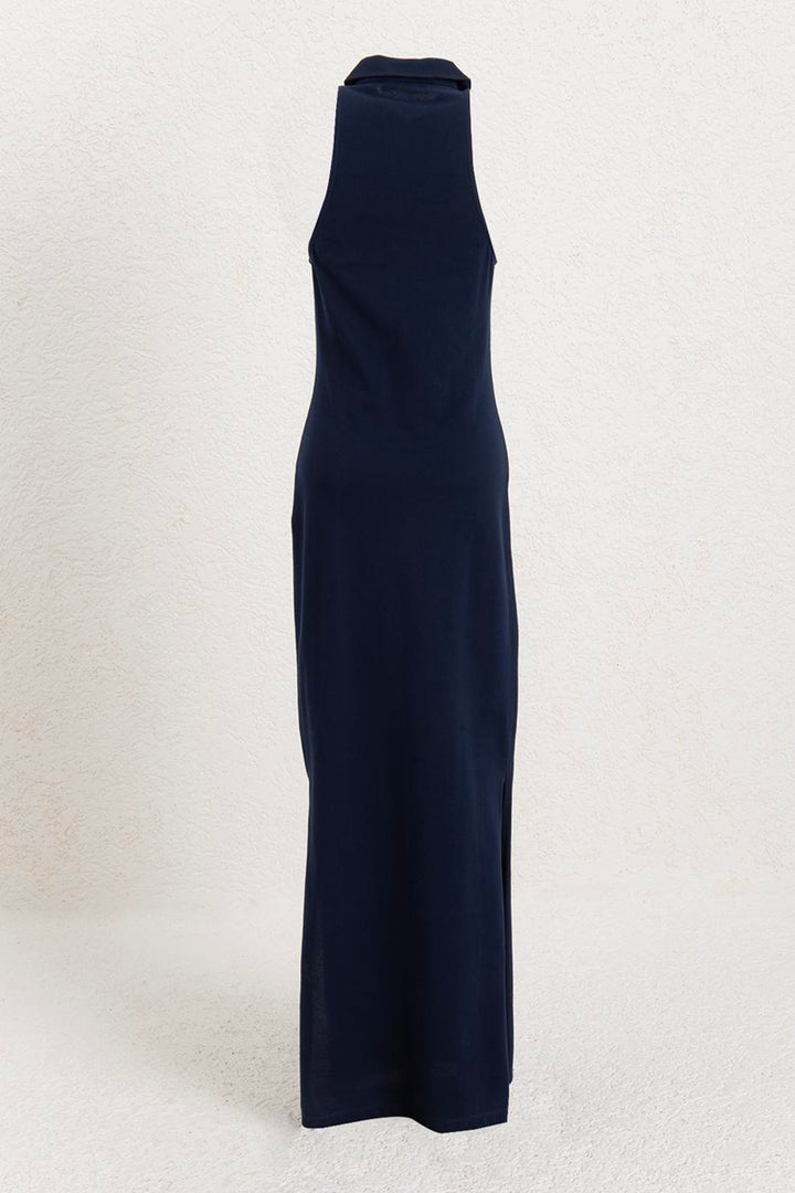 BSL Women Polo Collar Maxi Pique Dress - Lauderhill