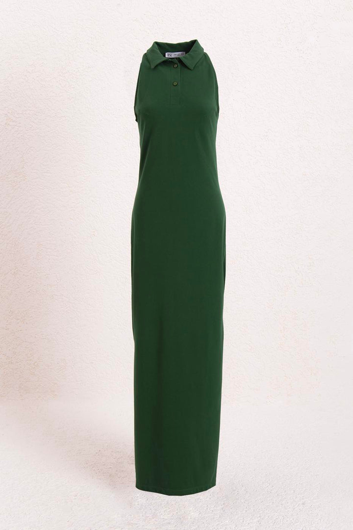 BSL Women Polo Collar Maxi Pique Dress - West Babylon