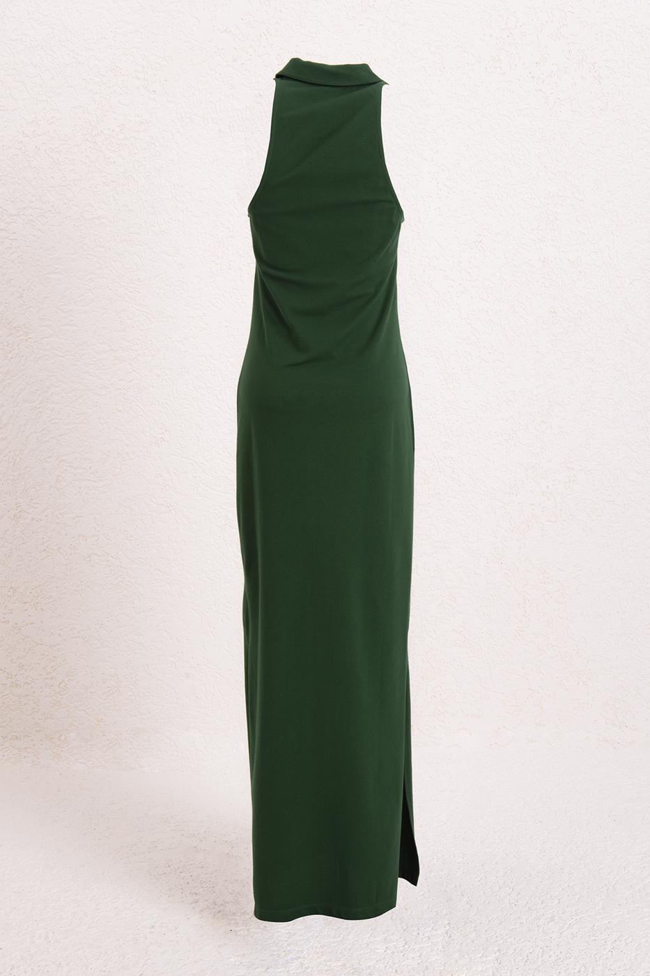 BSL Women Polo Collar Maxi Pique Dress - West Babylon