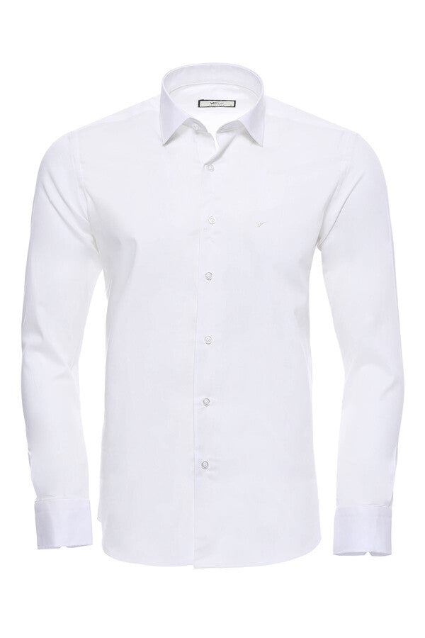 WSS Poly Cotton Slim Fit Cream Shirt  - Ensenada
