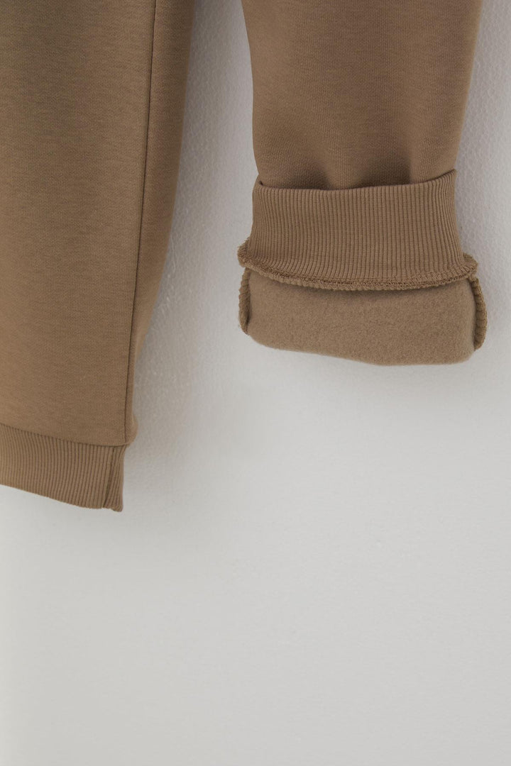 BRE Poyraz Kids Erkek Çocuk Eşofman Takımı Bağcıklı Cep Kısmı Fermuarlı 136 Yaş, Açık Kahverengi - Lombard