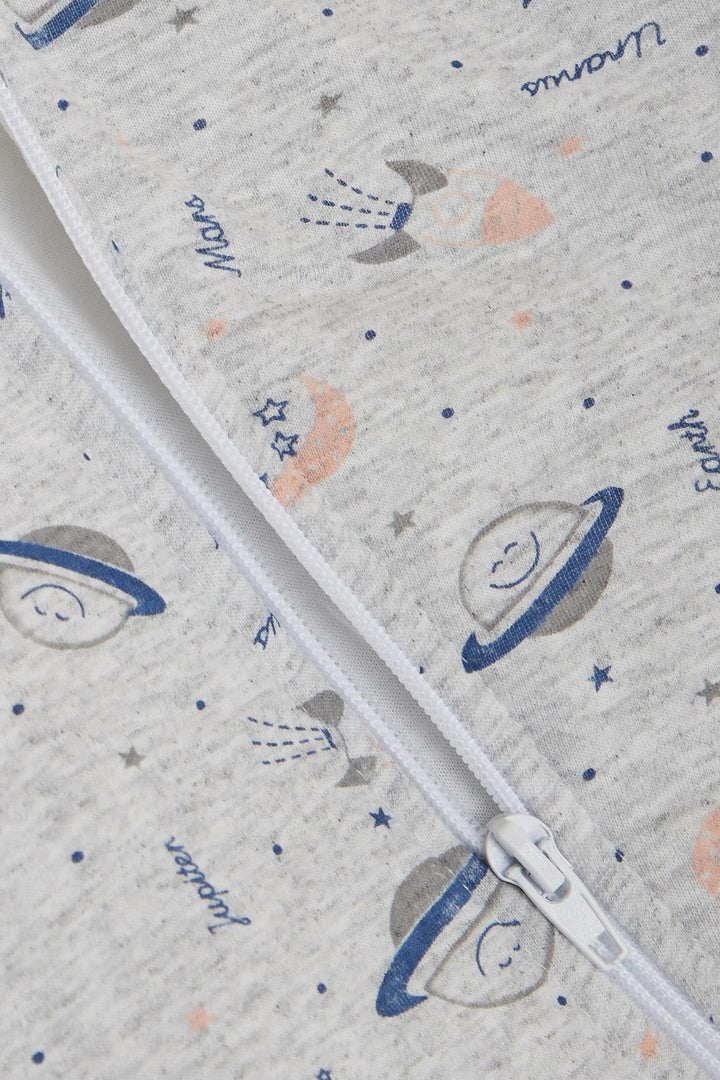 BRE Score Baby Girl Sleeping Bag Space Themed 4-6 Years, Grey Melange - Longmont