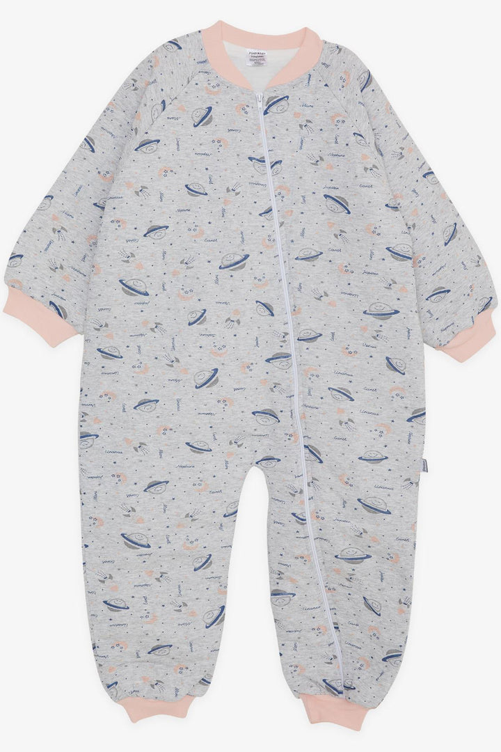 BRE Score Baby Girl Sleeping Bag Space Themed 4-6 Years, Grey Melange - Longmont