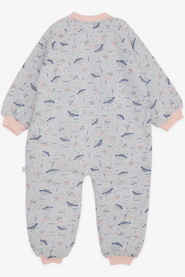 BRE Score Baby Girl Sleeping Bag Space Themed 4-6 Years, Grey Melange - Longmont