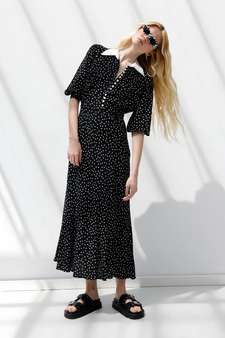 BSL Women Polka Dot Midi Dress - Cascina
