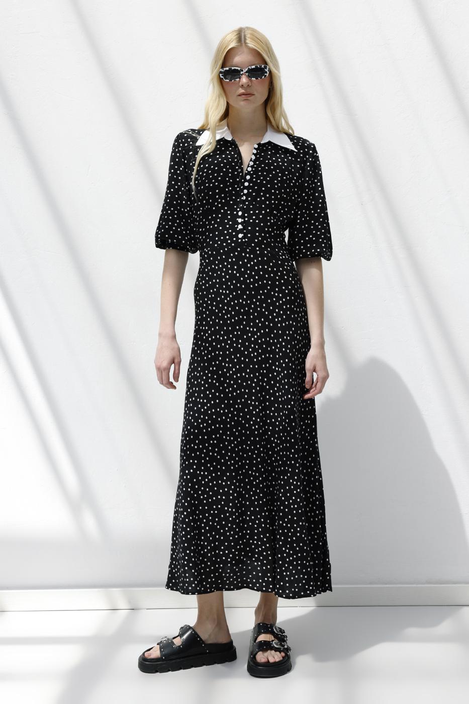 BSL Women Polka Dot Midi Dress - Cascina