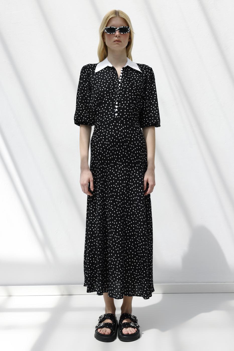 BSL Women Polka Dot Midi Dress - Cascina