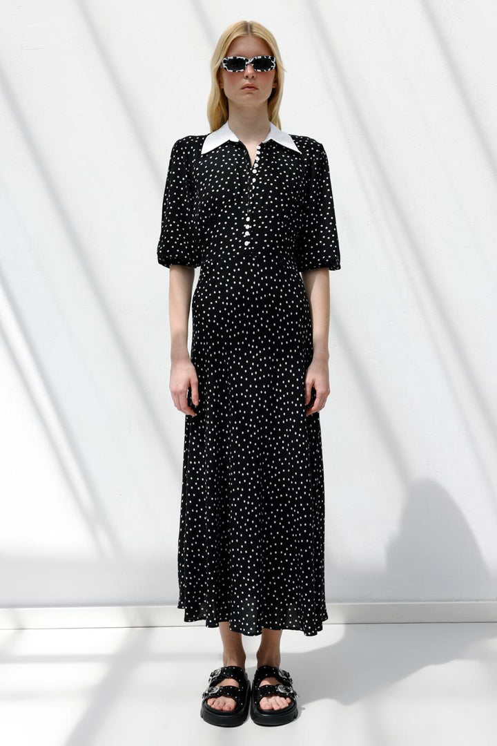 BSL Women Polka Dot Midi Dress - Cascina