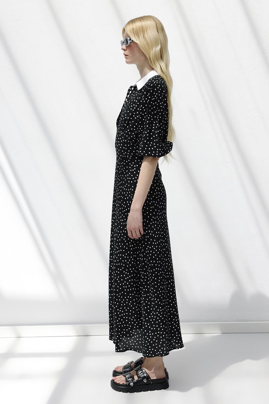 BSL Women Polka Dot Midi Dress - Cascina